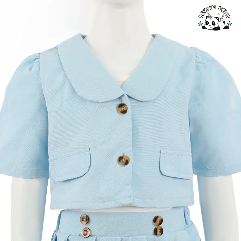 LEZONKIDS - Factory Direct Price Custom Beautiful 3pcs Outfit Girls Boutique Clothing Sets for Summer